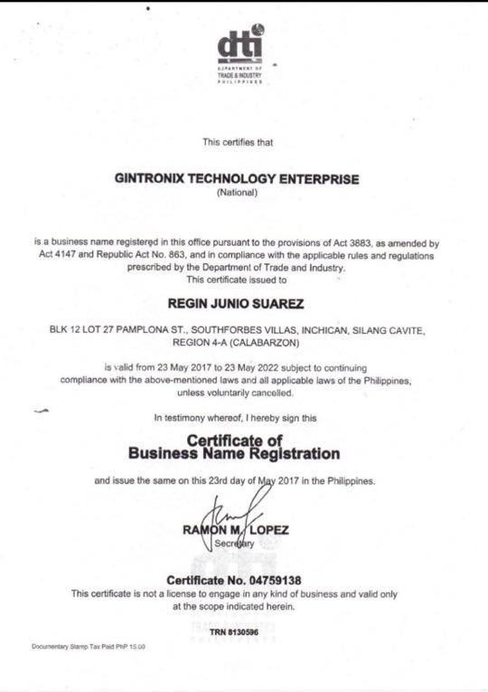 DTI Registration